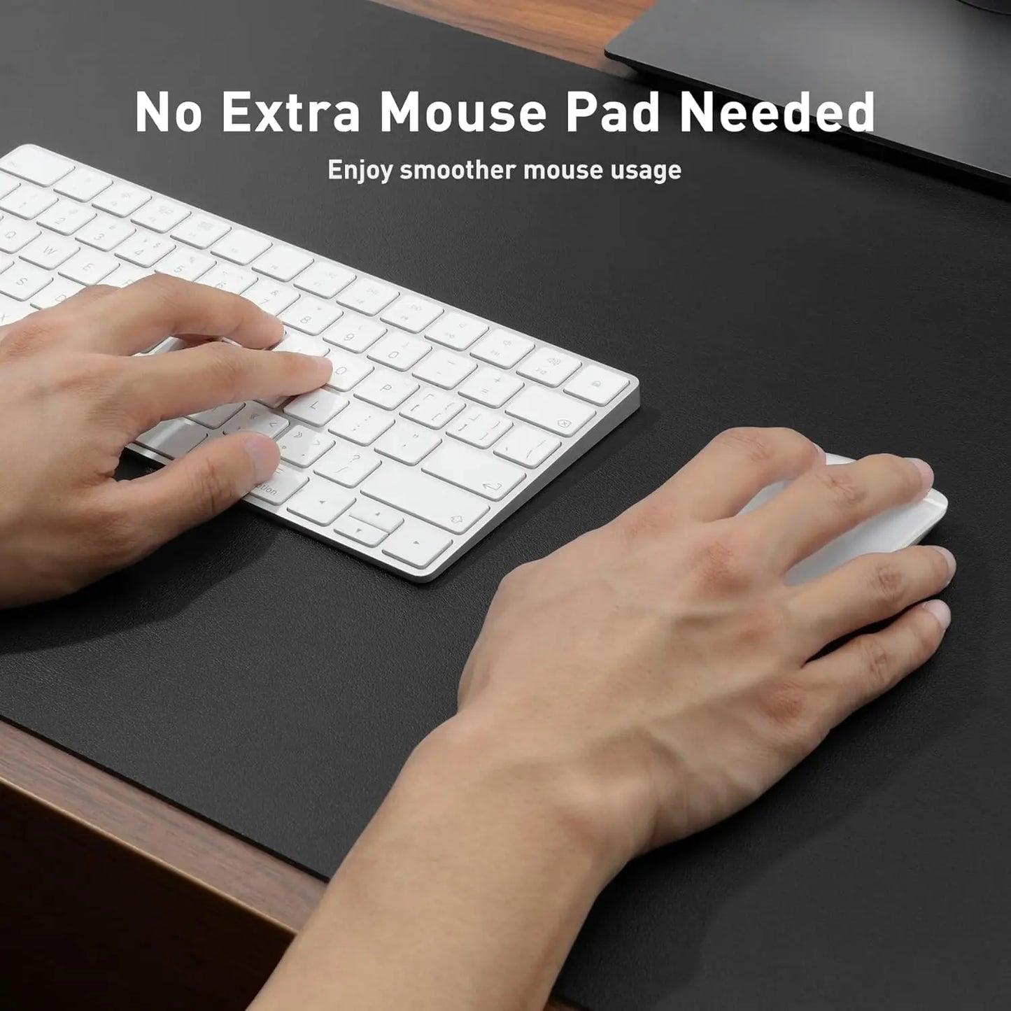Large PU Leather Desk Mat - Waterproof Mouse Pad for Office & Gaming