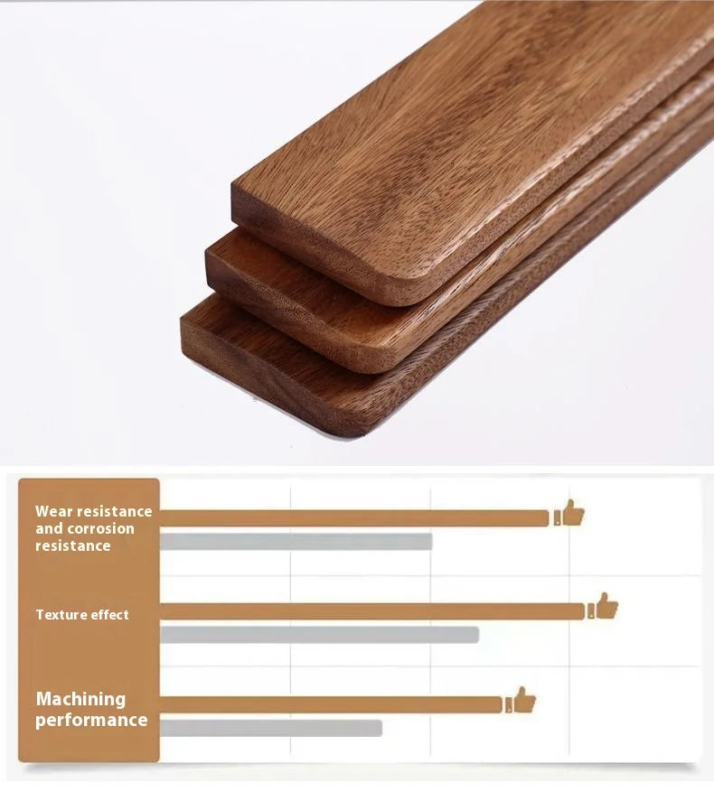 Walnut Wood Keyboard Wrist Rest - Ergonomic Palm Pad for Mechanical Keyboards