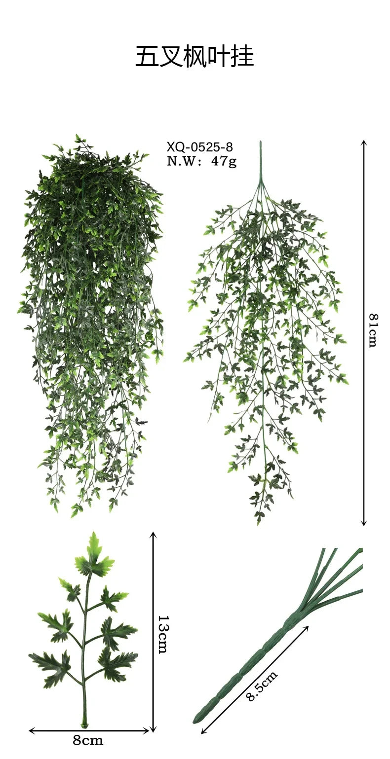 Artificial Persian Fern Vine - 90cm Hanging Plant for Home & Office Decor