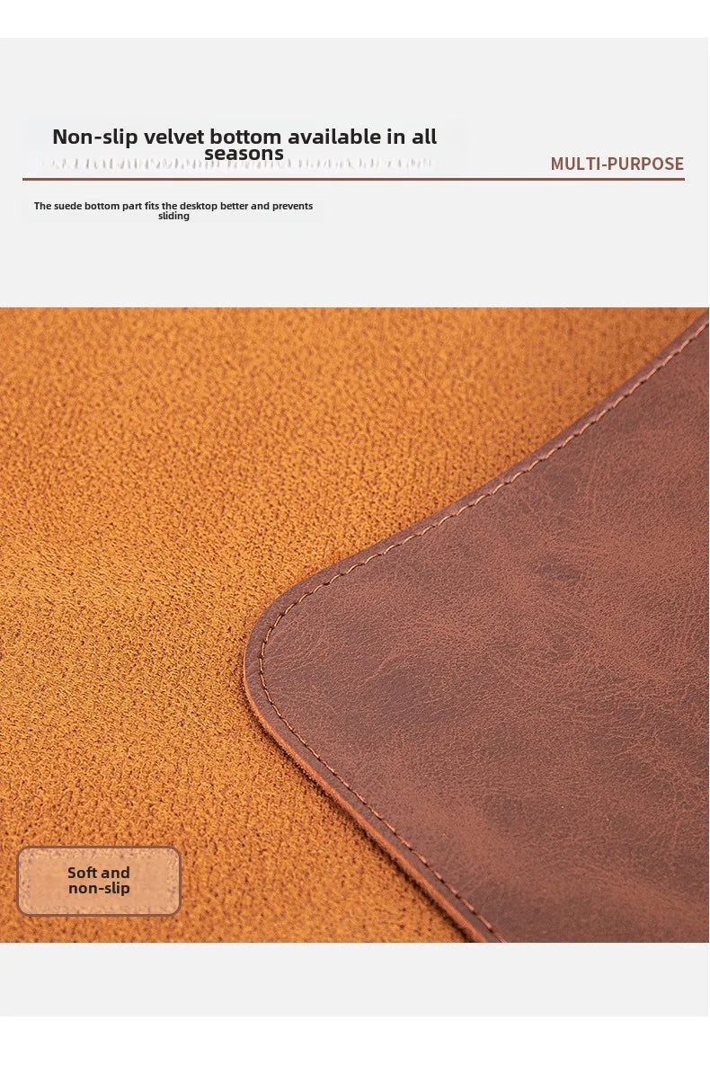 Large Waterproof Desk Pad - PU Leather Desk Mat for Laptop & Keyboard
