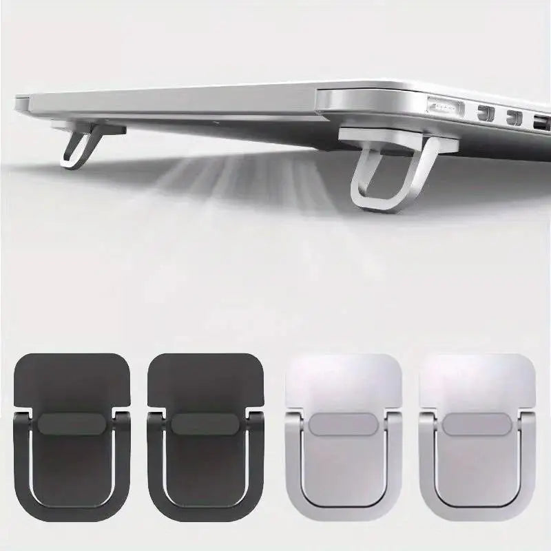 Mini Laptop Stand 2-Pack - Portable Foldable Desk Riser for Laptop & Keyboard
