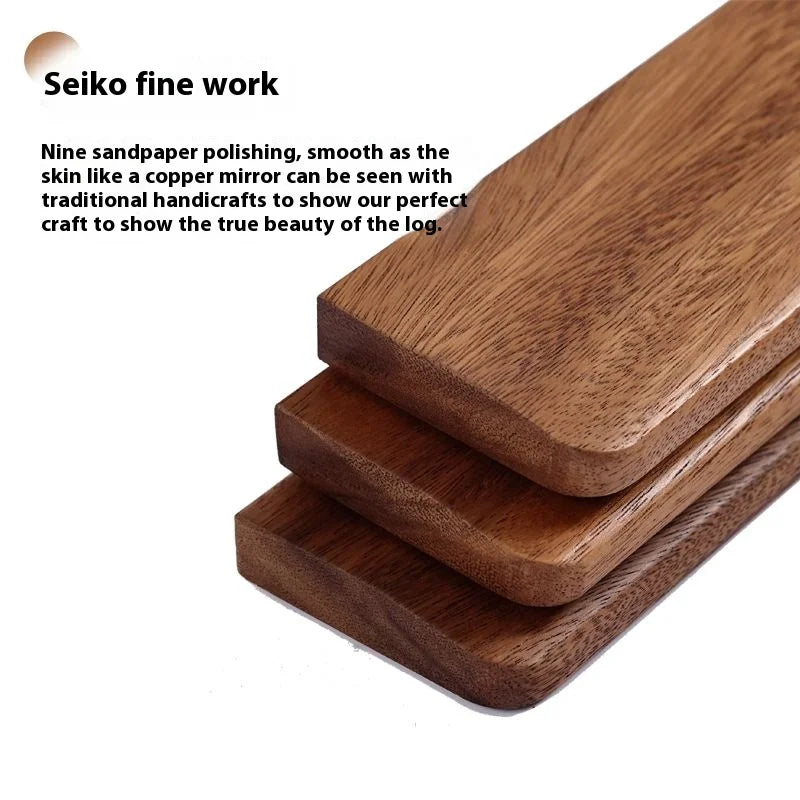 Walnut Wood Keyboard Wrist Rest - Ergonomic Palm Pad for Mechanical Keyboards