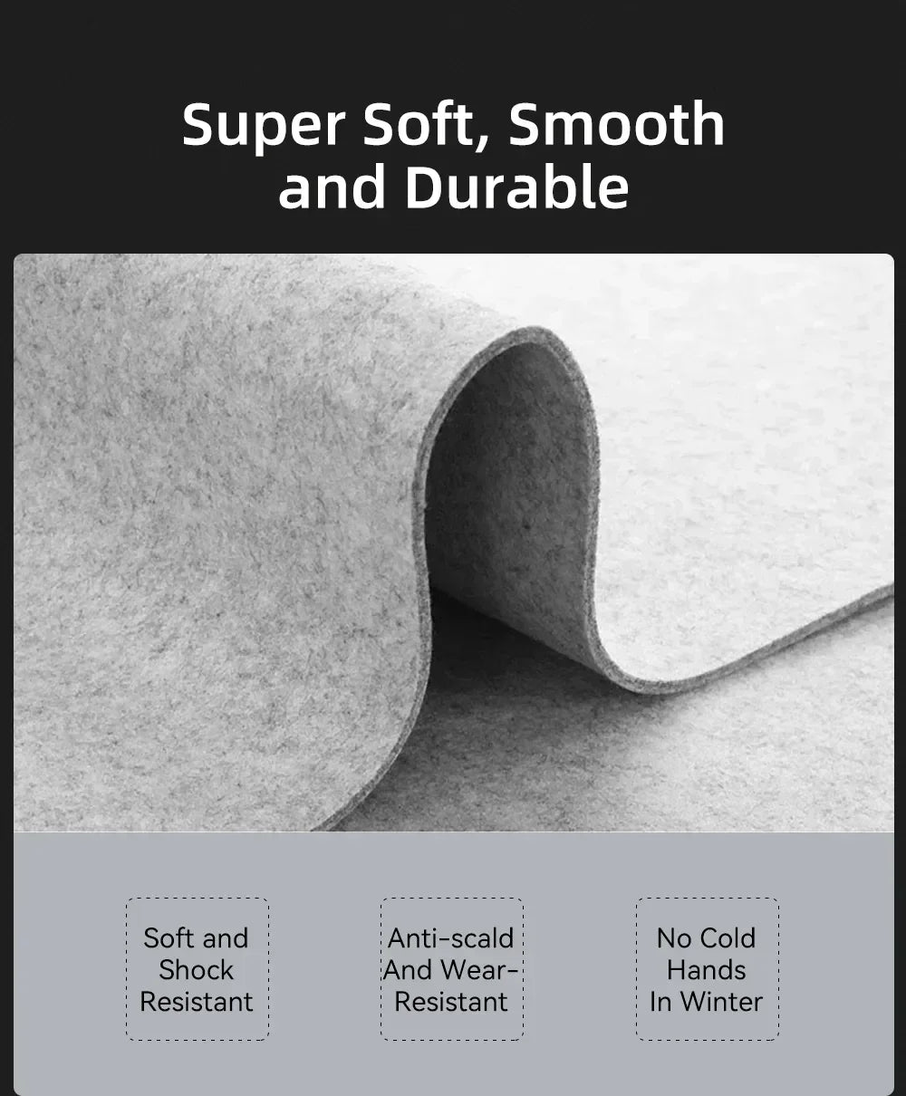 Large Wool Felt Desk Mat - Non-Slip Mouse Pad & Desk Protector for Office