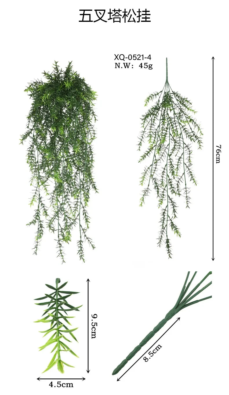 Artificial Persian Fern Vine - 90cm Hanging Plant for Home & Office Decor