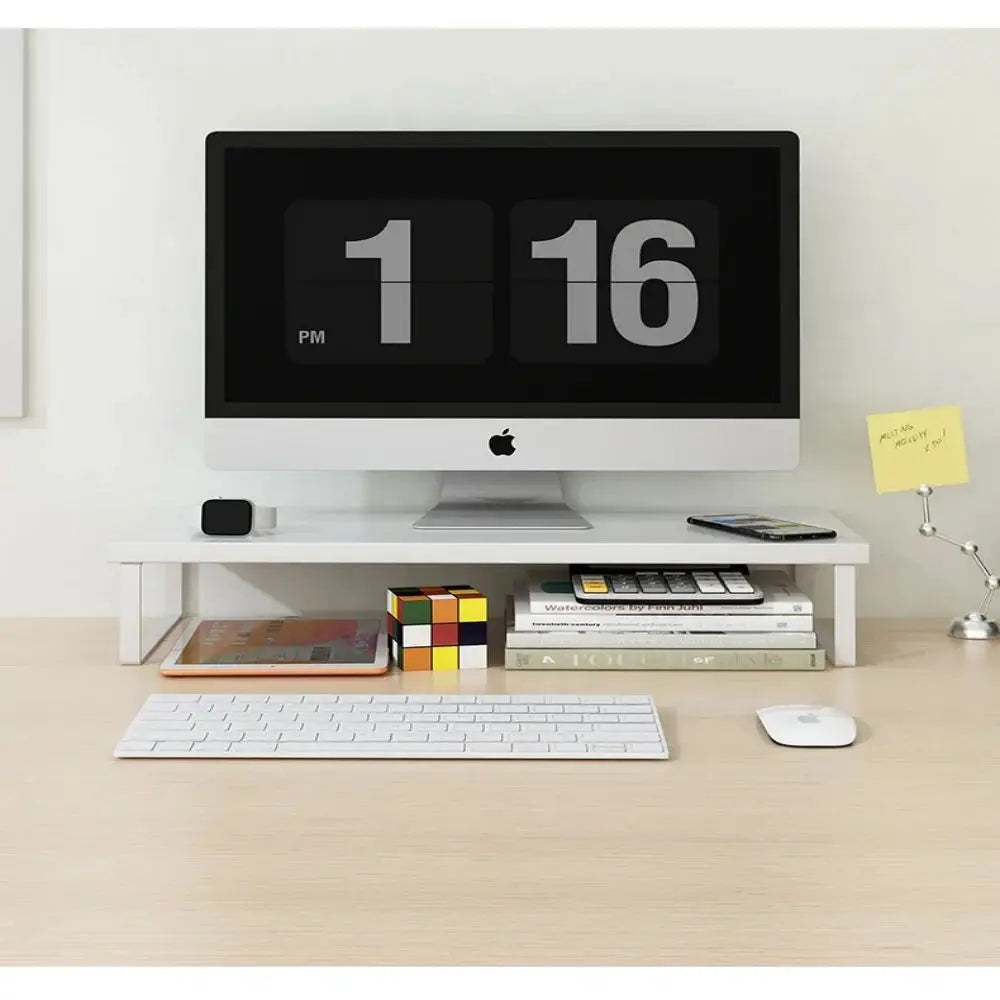 Ergonomic Monitor Stand with Desktop Storage - Elevate Your Home Office Setup