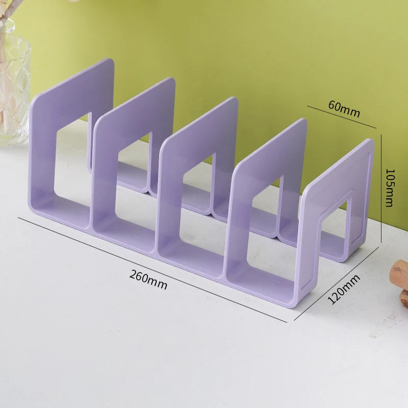 Adjustable Desktop Bookends - Multi-Function Book & Magazine Organizer Stand