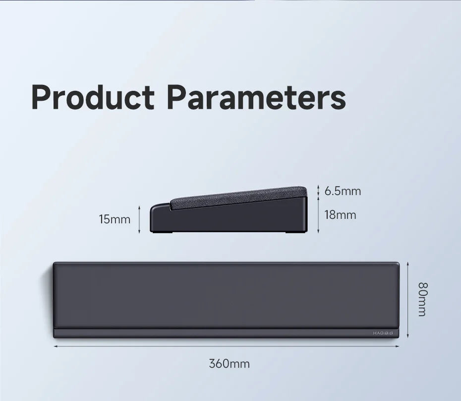 Keyboard Wrist Rest with Storage Box - Memory Foam Ergonomic Support for Office