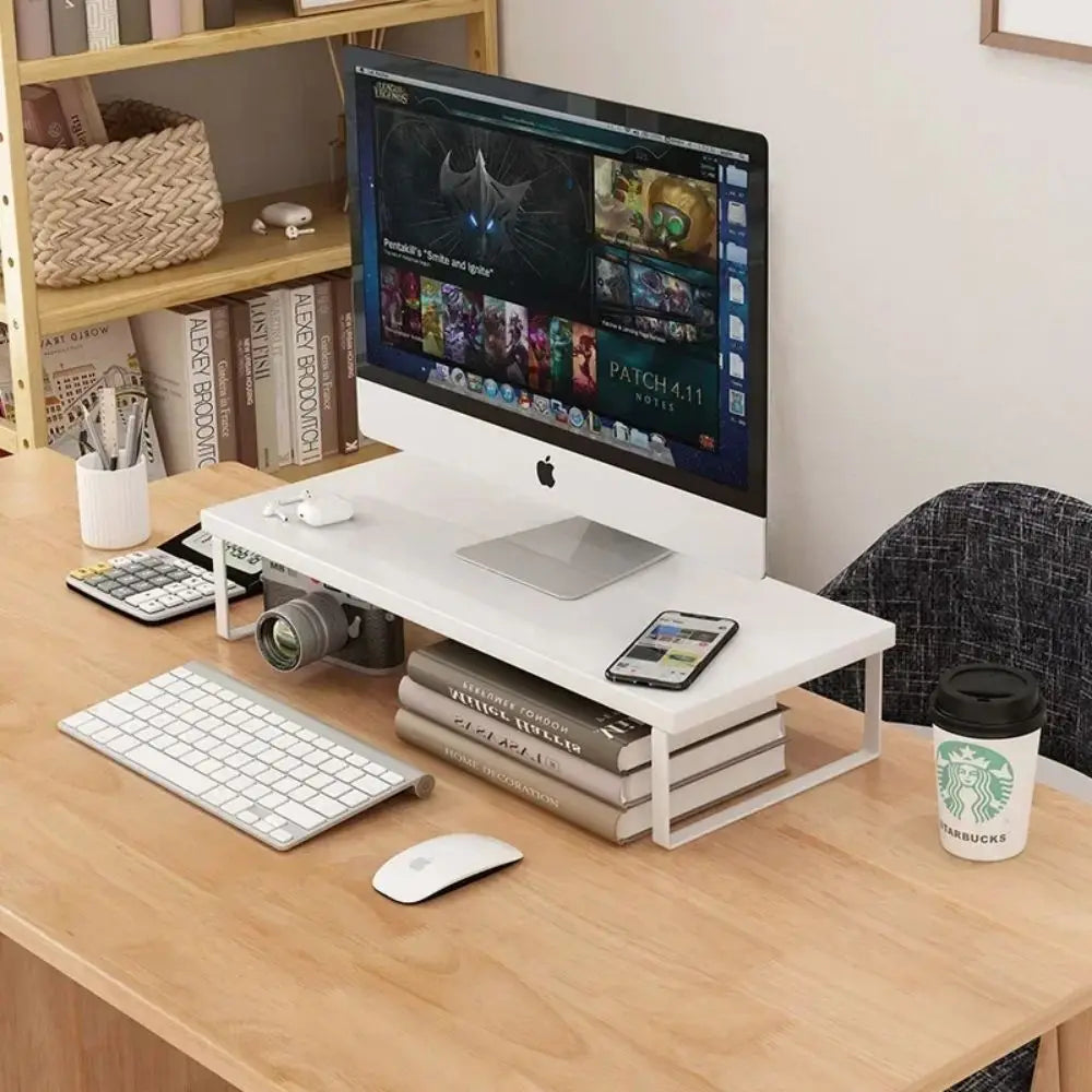 Ergonomic Monitor Stand with Desktop Storage - Elevate Your Home Office Setup