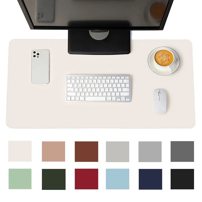 Large Waterproof Mouse Pad - PU Suede Gaming Desk Mat (Non-Slip)