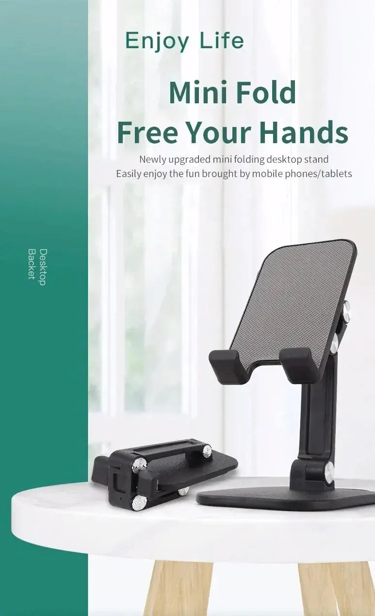 Adjustable Phone & Tablet Stand - Foldable Desktop Holder for Live Streaming