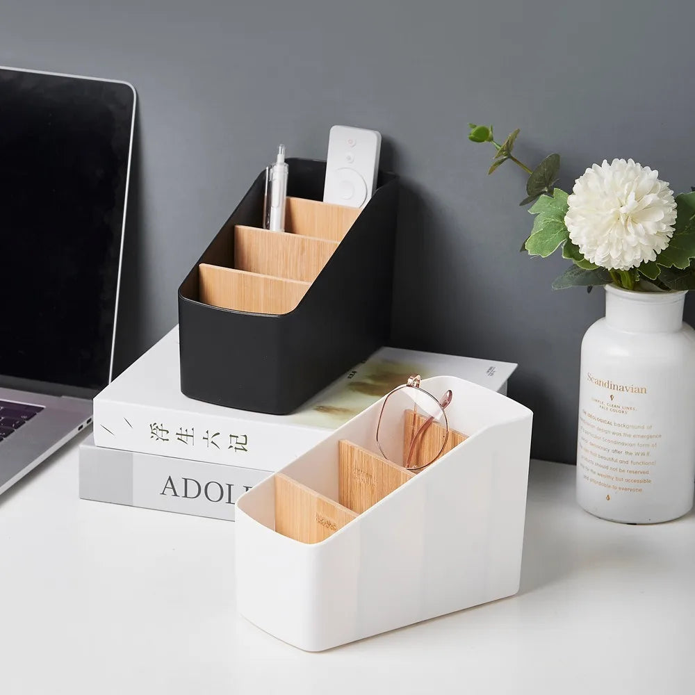 Remote Control Organizer - Multi-Purpose Desktop Storage Box for Living Room