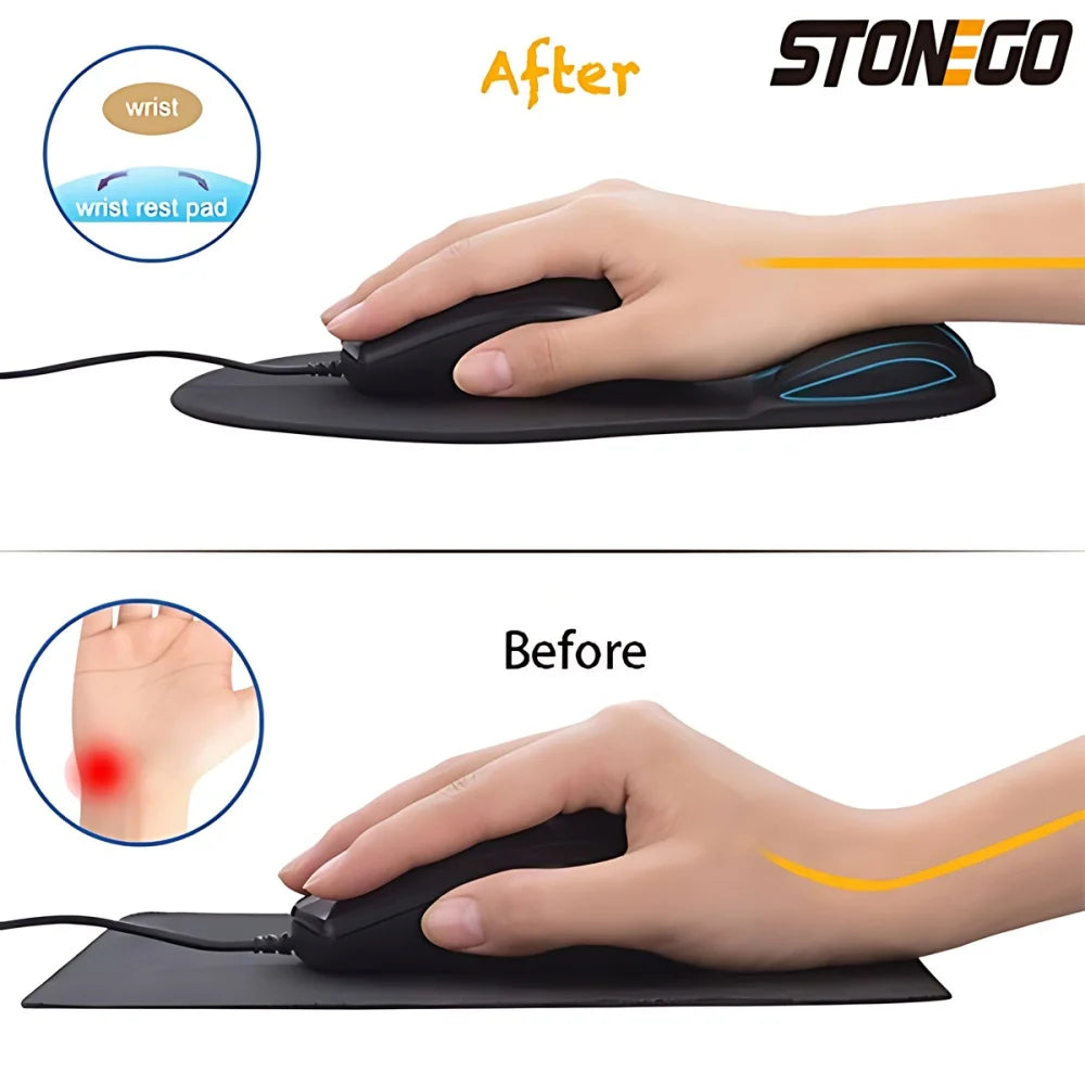 Ergonomic Wrist Rest Pad - EVA Memory Foam Support for Keyboard & Mouse