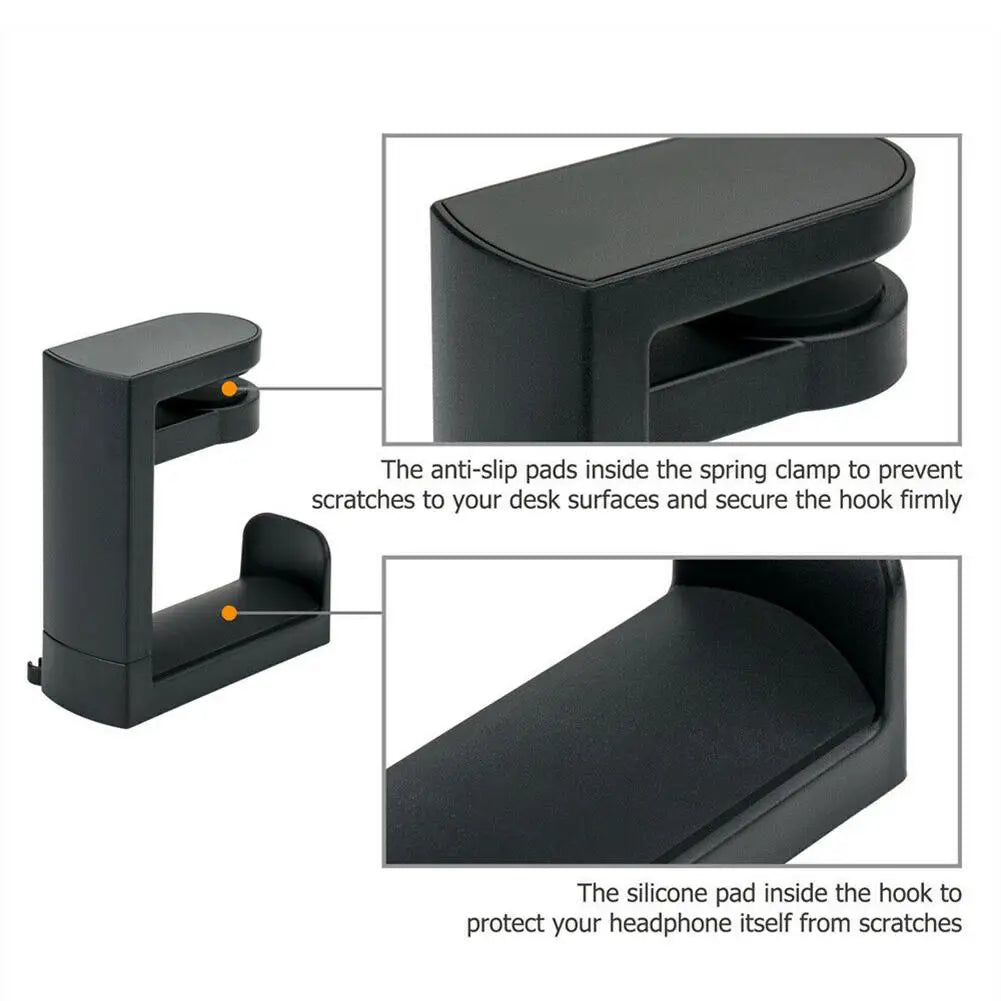 Gaming Headphone Stand with 360������ Rotating Arm - Desk Mount Headset Holder