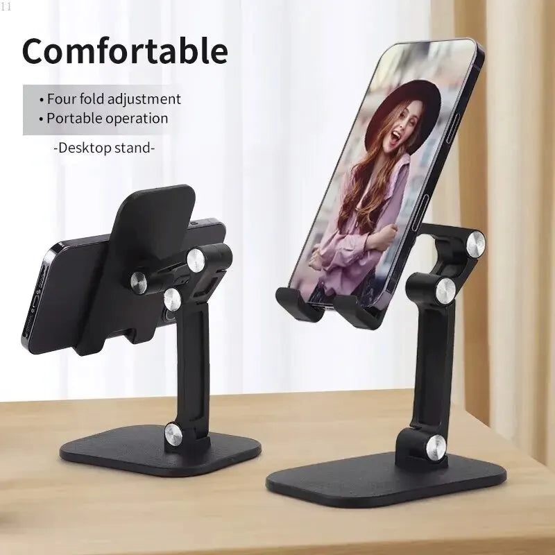 Adjustable Phone & Tablet Stand - Foldable Desktop Holder for Live Streaming