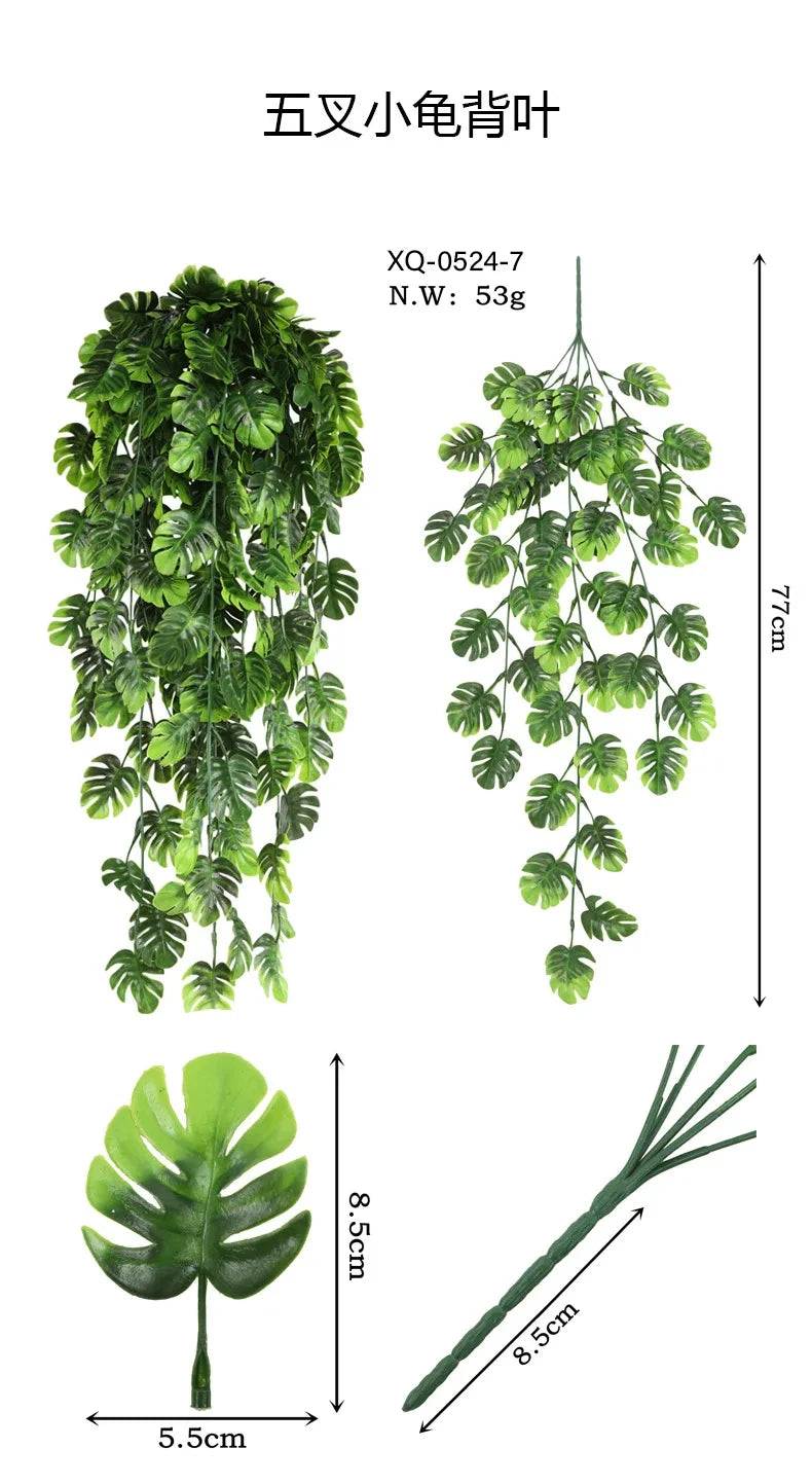 Artificial Persian Fern Vine - 90cm Hanging Plant for Home & Office Decor