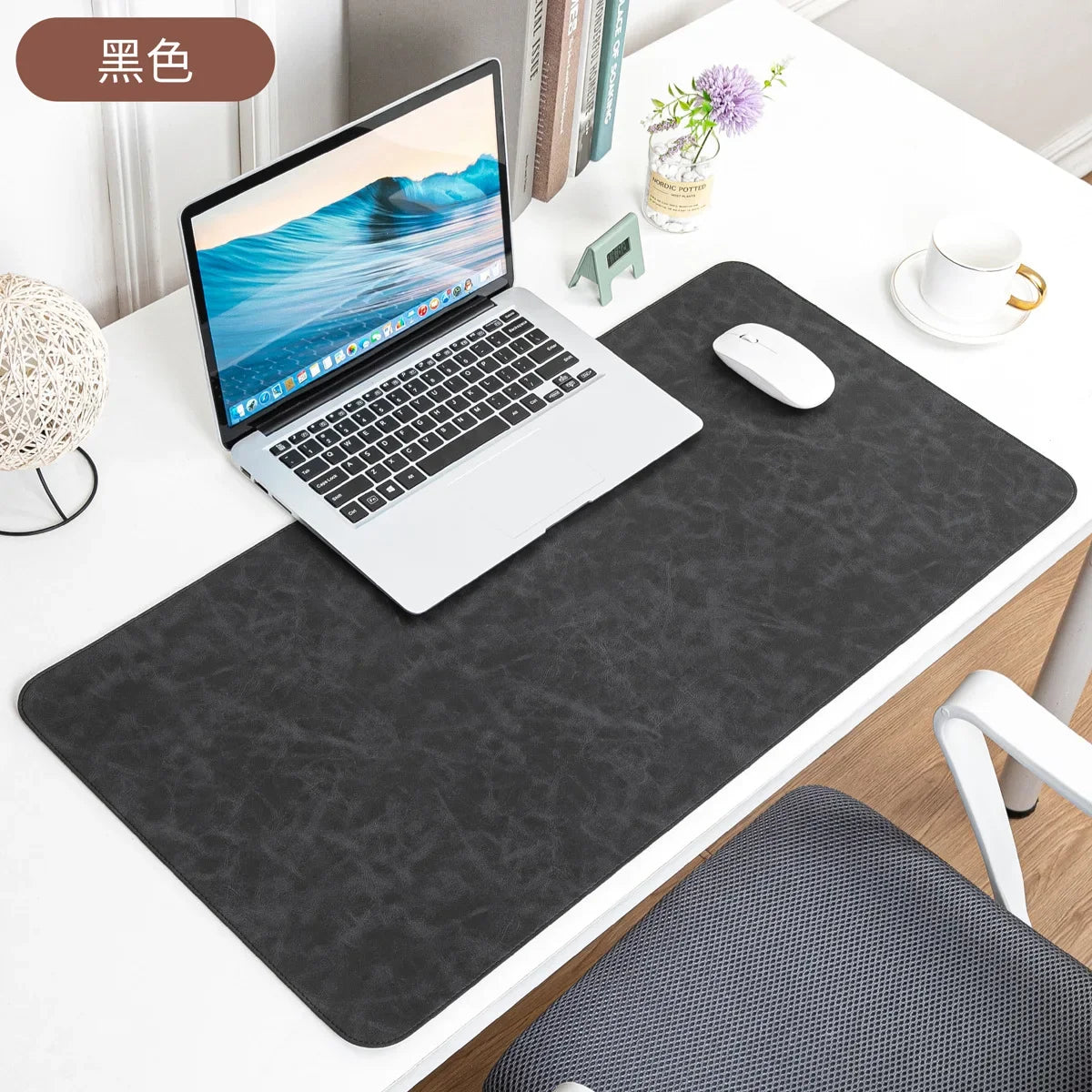 Large Waterproof Desk Pad - PU Leather Desk Mat for Laptop & Keyboard