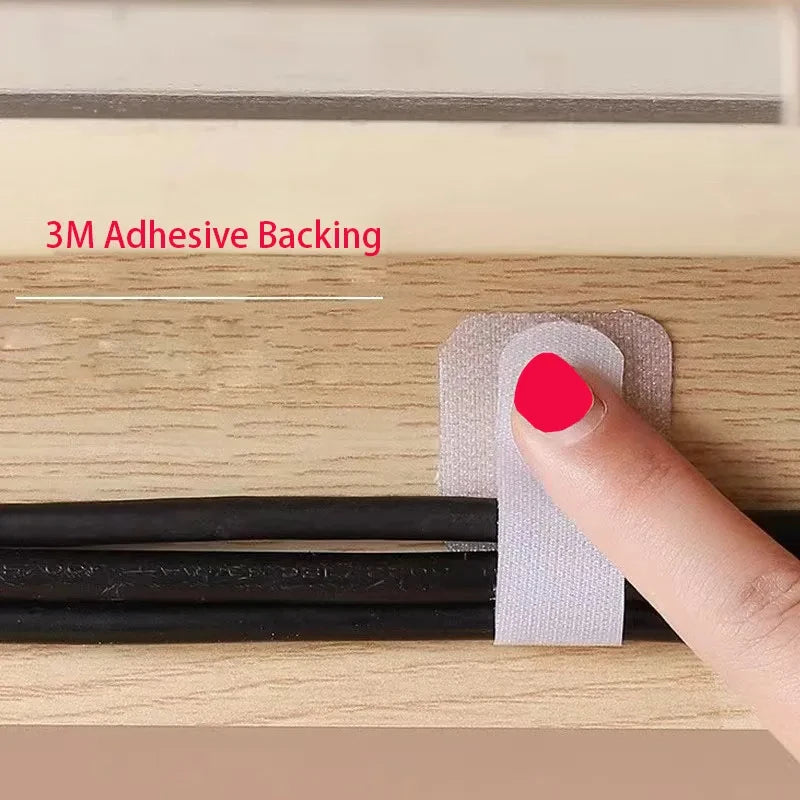 Reusable Cable Ties - Adjustable Cord Organizer Straps for Desk Management