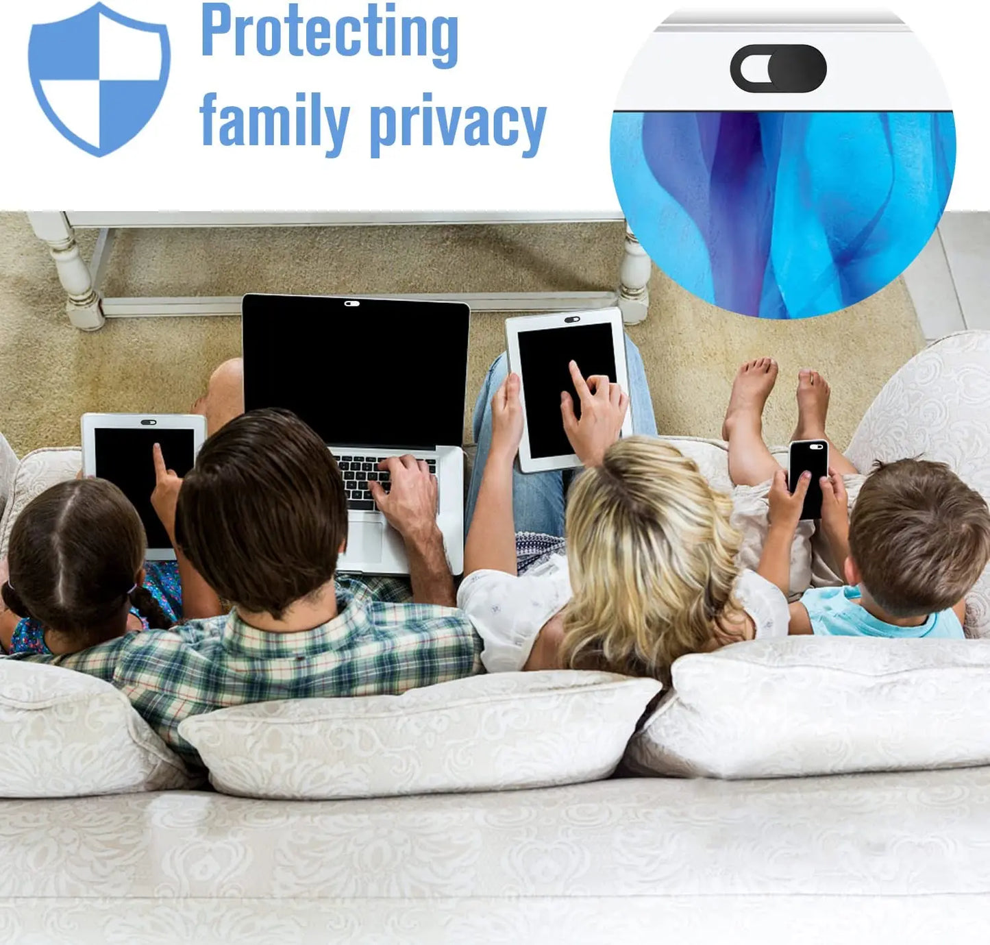 Webcam Privacy Slider - Plastic Camera Cover for iPad, Tablet & Laptop