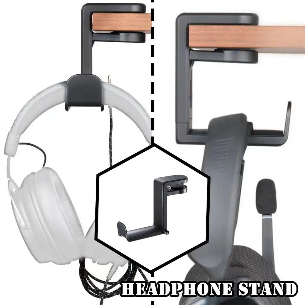 Gaming Headphone Stand with 360������ Rotating Arm - Desk Mount Headset Holder