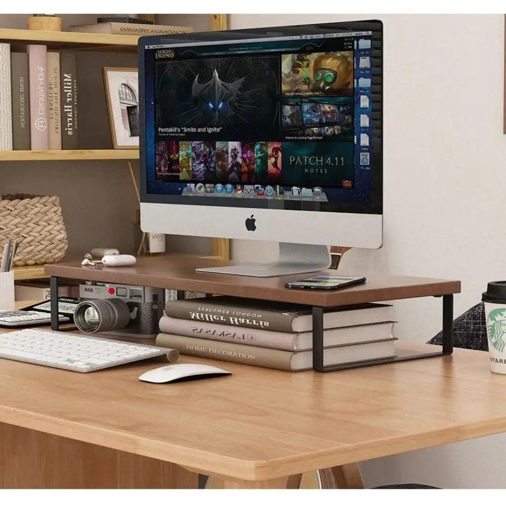 Ergonomic Monitor Stand with Desktop Storage - Elevate Your Home Office Setup