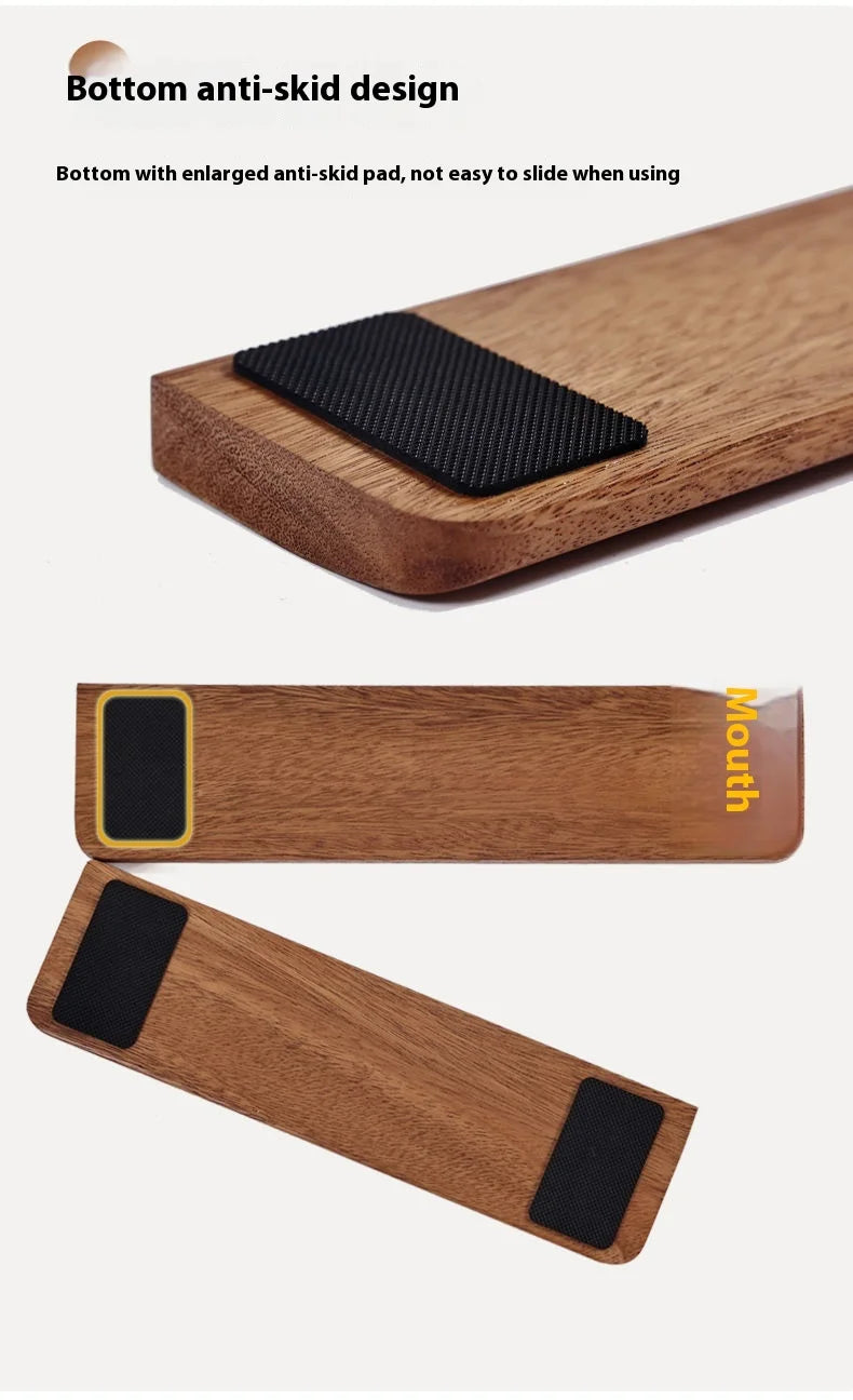 Walnut Wood Keyboard Wrist Rest - Ergonomic Palm Pad for Mechanical Keyboards
