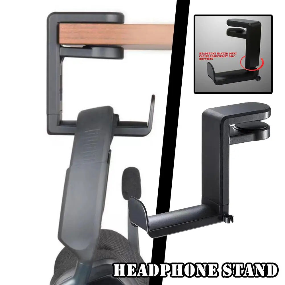 Gaming Headphone Stand with 360������ Rotating Arm - Desk Mount Headset Holder