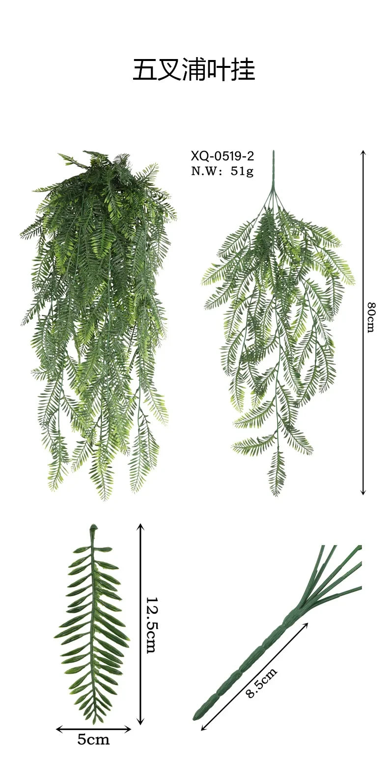 Artificial Persian Fern Vine - 90cm Hanging Plant for Home & Office Decor