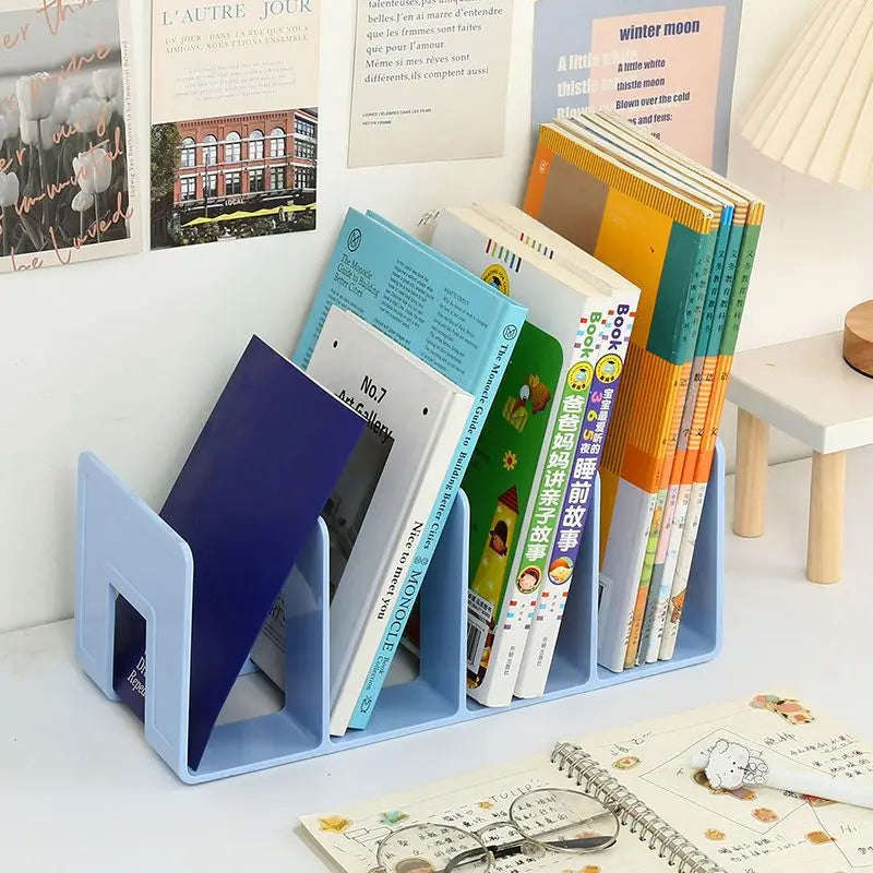Adjustable Desktop Bookends - Multi-Function Book & Magazine Organizer Stand