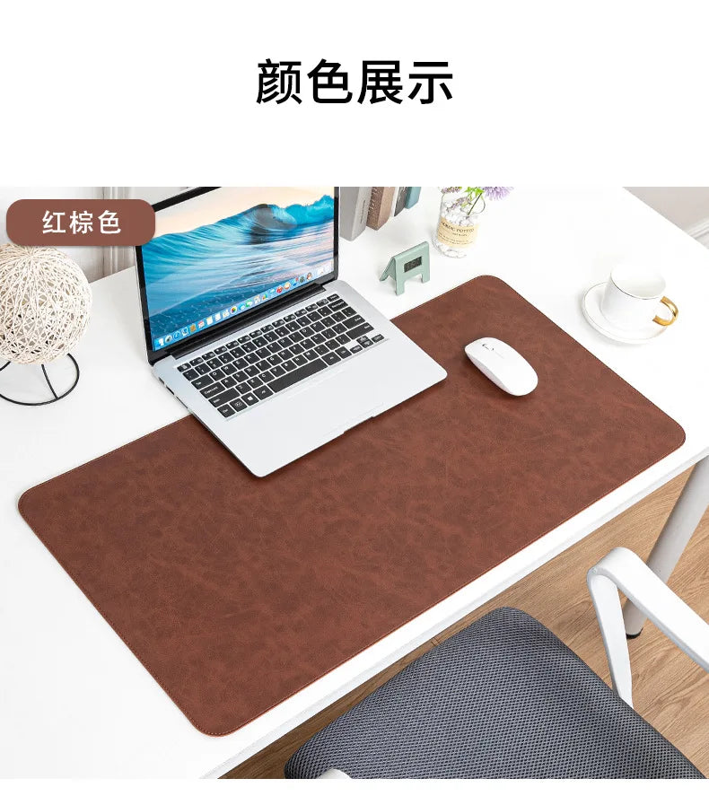 Large Waterproof Desk Pad - PU Leather Desk Mat for Laptop & Keyboard