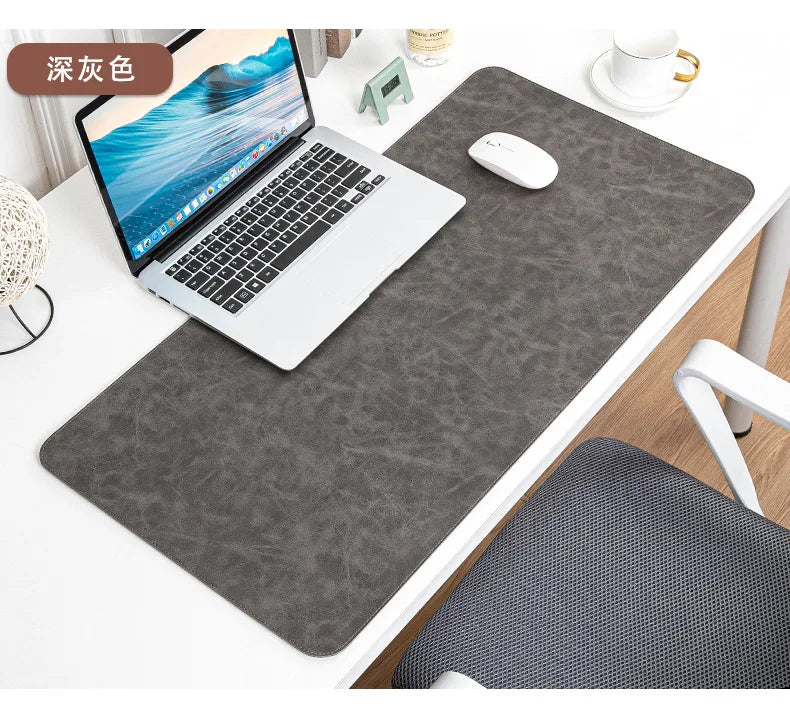 Large Waterproof Desk Pad - PU Leather Desk Mat for Laptop & Keyboard