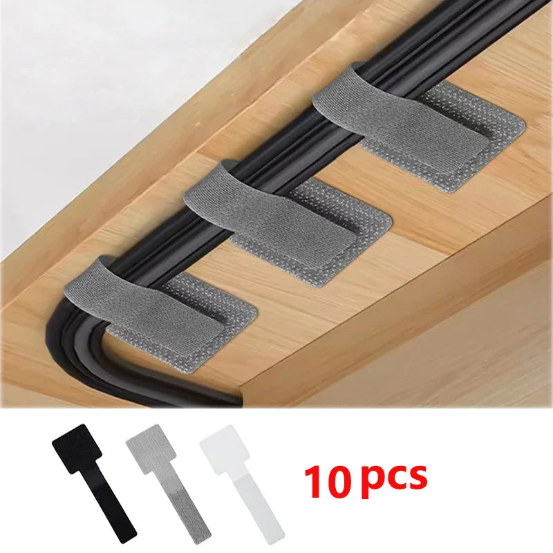 Reusable Cable Ties - Adjustable Cord Organizer Straps for Desk Management