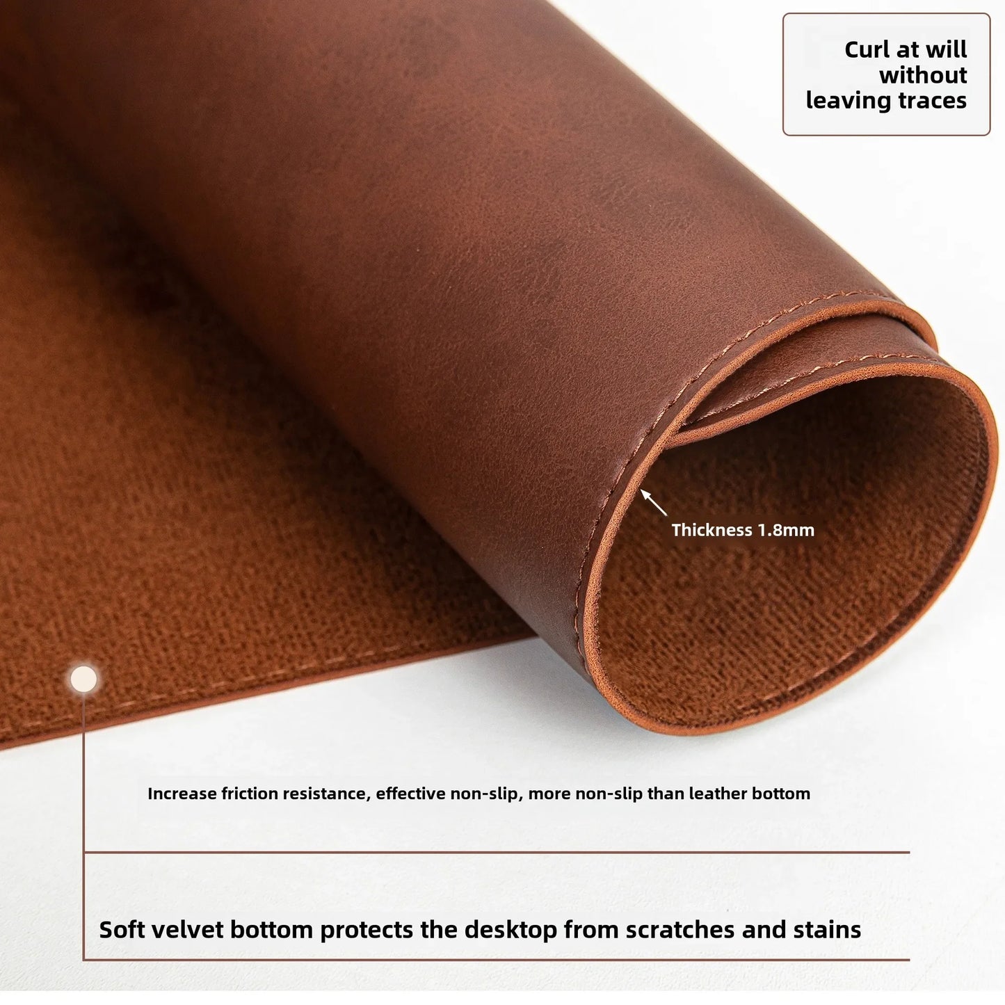 Large Waterproof Desk Pad - PU Leather Desk Mat for Laptop & Keyboard