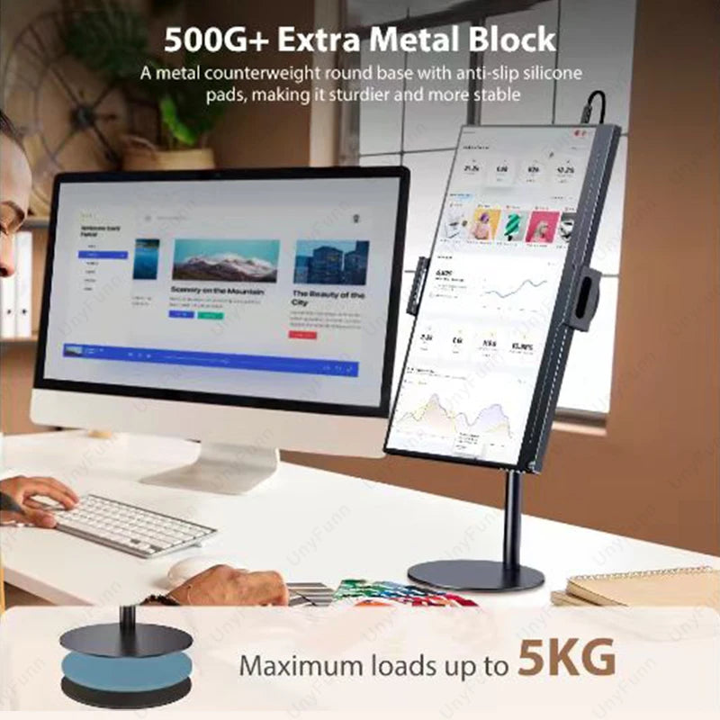 Adjustable Portable Monitor Stand - Desktop Bracket for 4.7-17.3" Devices