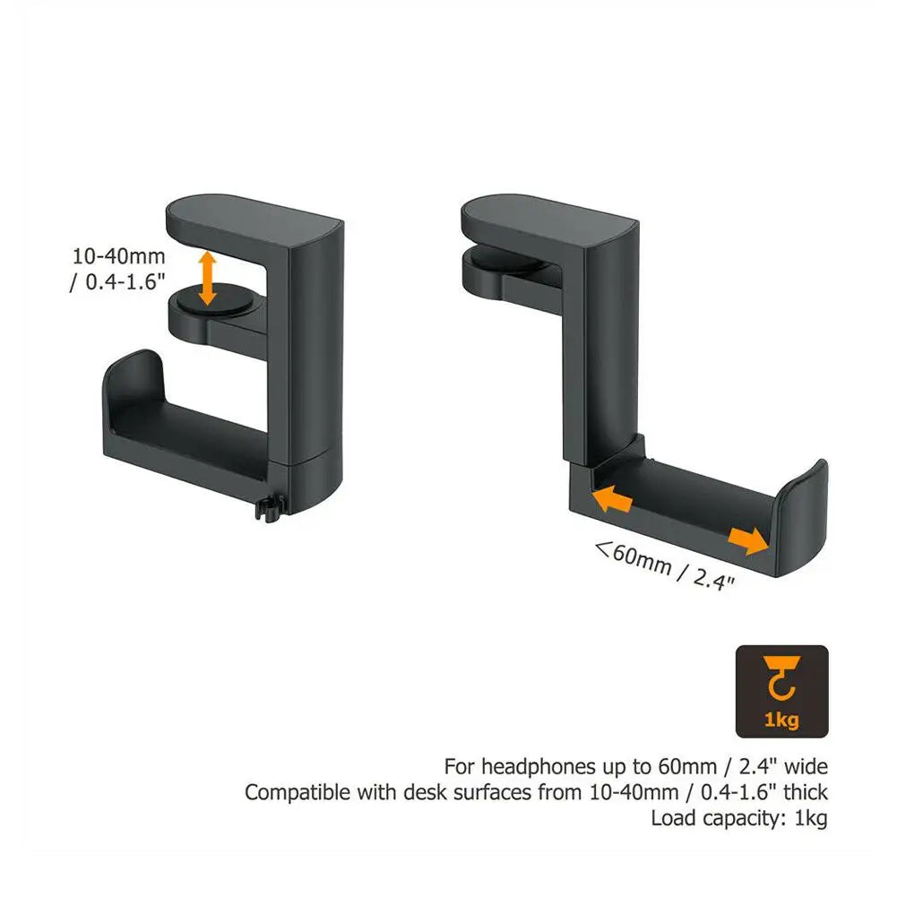Gaming Headphone Stand with 360������ Rotating Arm - Desk Mount Headset Holder