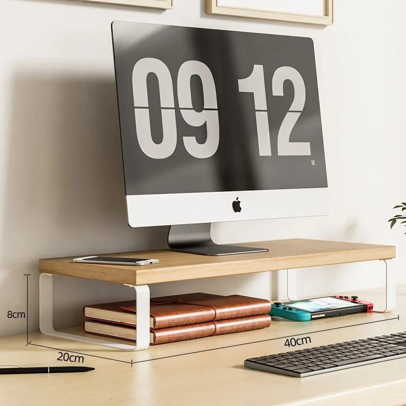 Ergonomic Monitor Stand with Desktop Storage - Elevate Your Home Office Setup