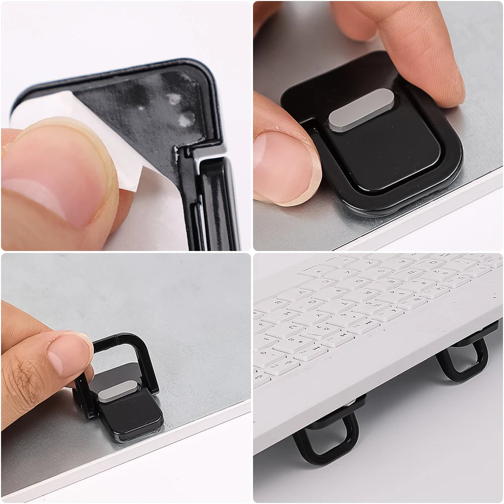 Mini Laptop Stand 2-Pack - Portable Foldable Desk Riser for Laptop & Keyboard