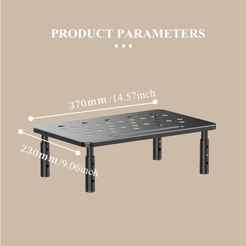 Adjustable Monitor Stand - Telescopic Desk Riser to Reduce Neck Strain