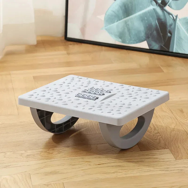Ergonomic Under-Desk Foot Rest with Massage Rollers - Portable Foot Stool for Office