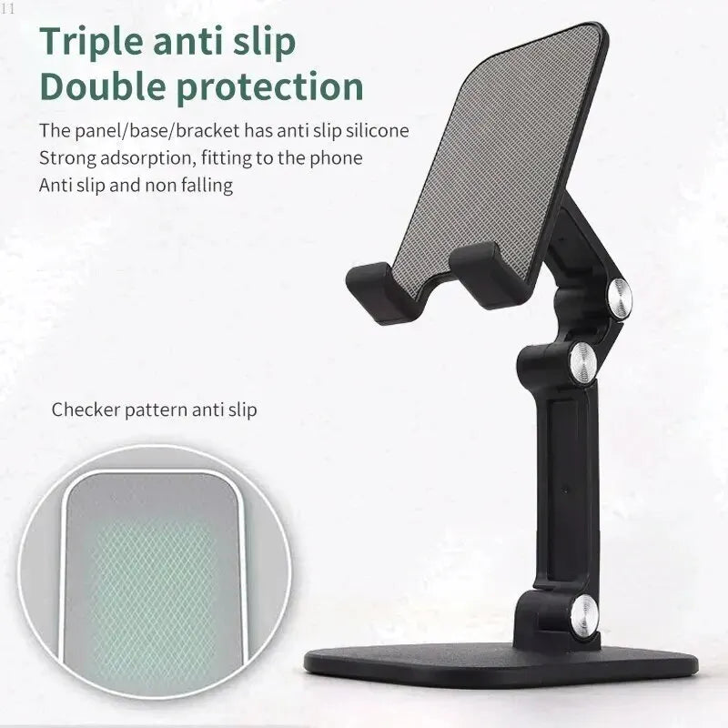 Adjustable Phone & Tablet Stand - Foldable Desktop Holder for Live Streaming