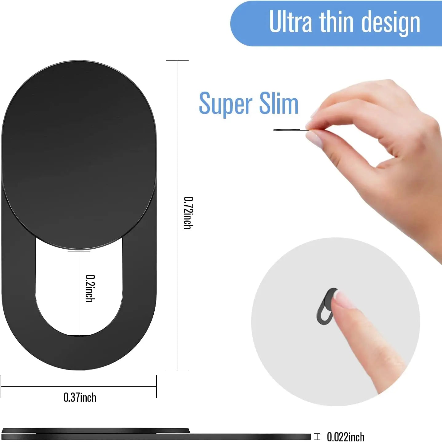 Webcam Privacy Slider - Plastic Camera Cover for iPad, Tablet & Laptop
